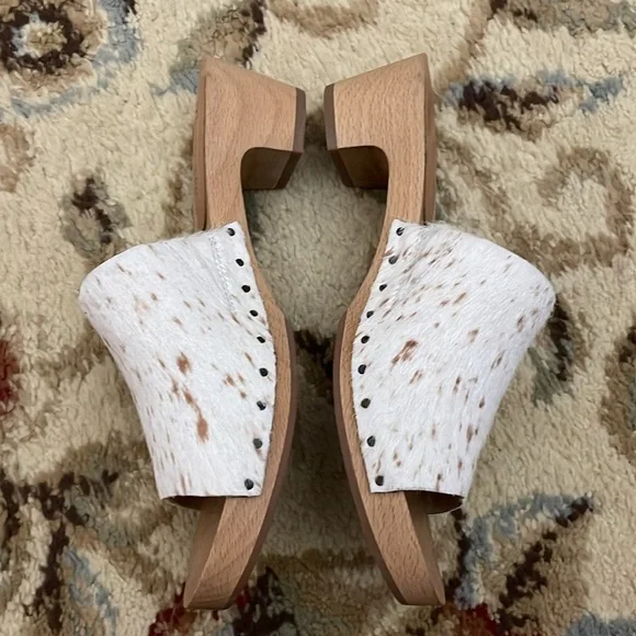 Madewell Evelyn Slides, Cow Print - Picture 2 of 7